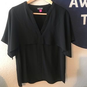 Layered cape blouse